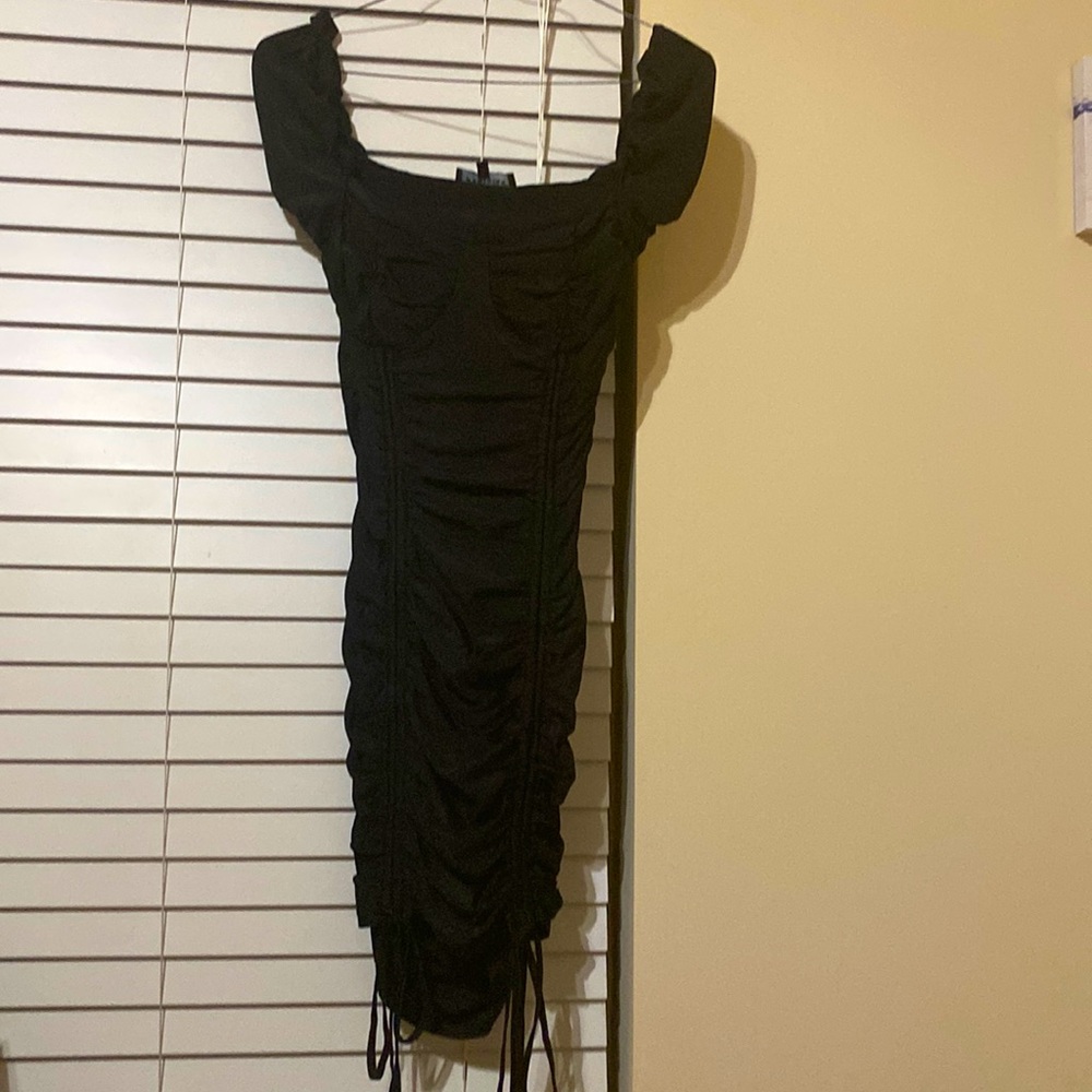 Parisian Ruched Little Black Dress